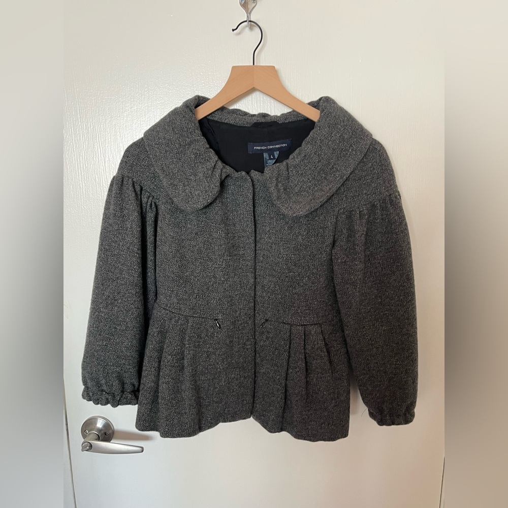 French Connection Charcoal Cropped Jacket